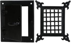 Door Grill A29 Hardware Ferro fundido Speakeasy Black Iron