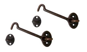 Door Hook Latch & Eye QCAA Heavier Duty Brass 5 Antique Copper