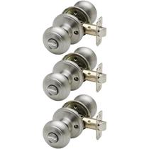 Door Knob Copper Creek Privacy Interior, aço inoxidável acetinado, pacote com 3