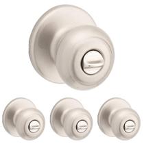 Door Knob Kwikset Cove Interior Privacy em níquel acetinado (pacote 4)