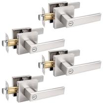 Door Levers Lockset Probrico Square Keyless Privacy, pacote com 4