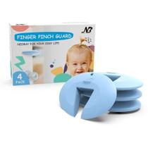 Door Pinch Guard Neobay Silicone Safety, pacote com 4 unidades, azul Door Pinch Guard Neobay Silicone Safety, pacote com 4 unidades, azul