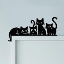 Door Topper Sign Wall Art Decor CUTHOLLOW Cute Cats Metal
