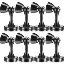 Doorstop Shimeyao, pacote com 8 unidades, magnético, montado na parede, preto
