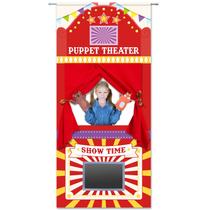 Doorway Puppet Theatre gisgfim dobrável 78x170 cm Vermelho Amarelo Doorway Puppet Theatre gisgfim dobrável 78x170 cm Vermelho Amarelo