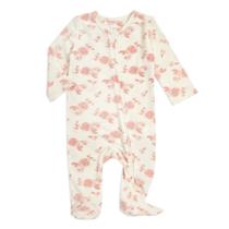 Dorminhoco com pés de peça única e rosetas anais Snuggle Knit 6-9M