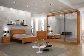 Dormitório Casal 5Pçs 3 Portas Espelhado Prime - Arbo Design Dormitório Casal 5Pçs 3 Portas Espelhado Prime - Arbo Design
