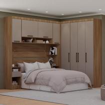 Dormitório Casal Modulado 432,5cm com 6 Peças e Prateleiras