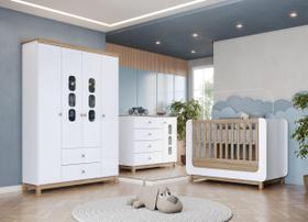 Dormitório Infantil Aconchego Branco/Jequitibá - Henn Dormitório Infantil Aconchego Branco/Jequitibá - Henn