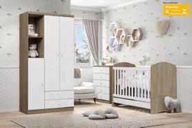Dormitório Infantil Bala de Menta Rustico/Branco - Henn Dormitório Infantil Bala de Menta Rustico/Branco - Henn