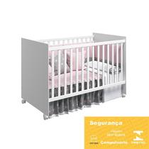 Dormitório Infantil Lívia Guarda Roupa, Cômoda e Berço Mel Branco - Phoenix Baby