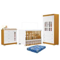Dormitório Infantil New Katatau Guarda Roupa, Cômoda e Berço com Colchão Baby Physical - Reller Móveis Dormitório Infantil New Katatau Guarda Roupa, Cômoda e Berço com Colchão Baby Physical - Reller Móveis