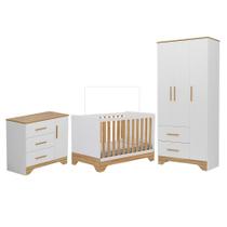Dormitório Infantil Popy Retrô Plus Guarda Roupa, Cômoda e Berço - Móveis Peroba