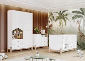 Dormitório Infantil Ternura Branco/Jequitibá - Henn Dormitório Infantil Ternura Branco/Jequitibá - Henn