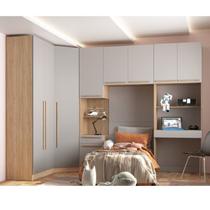 Dormitório Modulado 5 Peças 2 Guarda Roupas 1 Mesa de Cabeceira e 2 Modulos San Diego Dormitório Modulado 5 Peças 2 Guarda Roupas 1 Mesa de Cabeceira e 2 Modulos San Diego