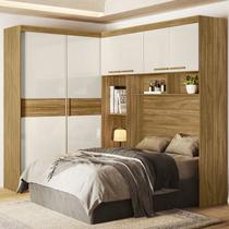 Dormitorio Modulado Casal 6 Portas FL0270 Freijo Off White Moval