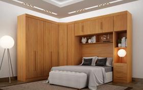 Dormitório Modulado Casal Orion 100% MDF Cinamomo - Leifer Dormitório Modulado Casal Orion 100% MDF Cinamomo - Leifer