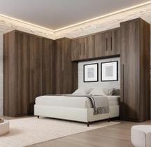 Dormitório Modulado Dallas Imbuia Benetil Móveis