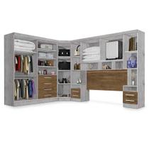 Dormitório Modulado Georgia Ja Avelã / Jequitibá P/Jequitibá Dormitório Modulado Georgia Ja Avelã / Jequitibá P/Jequitibá