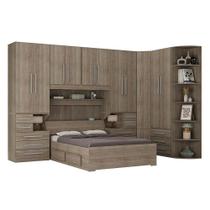 Dormitório Queen Size Sem Cama 1344s Castanho