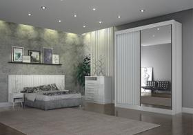 Dormitório Solteiro Ripado Espelho 3Pçs Milano - Arbo Design