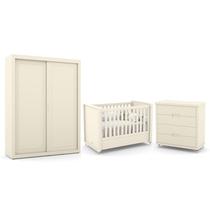 Dormitório Tutto New 2 Portas, Cômoda 4 Gavetas e Berço - Matic Móveis Dormitório Tutto New 2 Portas, Cômoda 4 Gavetas e Berço - Matic Móveis