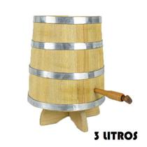 Dorna de Madeira Amburana / Umburana - Aro Inox Natural (3 Litros) Dorna de Madeira Amburana / Umburana - Aro Inox Natural (3 Litros)