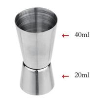 Dosador Bebidas Duplo 40ml 20ml Inox Medidor Dosar Drinks
