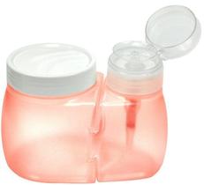 Dosador de Acetona com Porta Algodão Salmão - Santa Clara