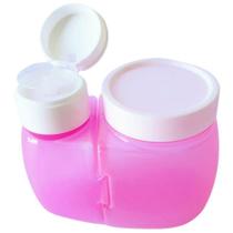 Dosador de Acetona com Porta Algodão, Santa Clara, Rosa