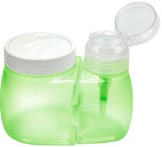 Dosador de Acetona com Porta Algodão Verde Limão - Santa Clara