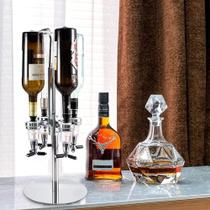 Dosador de Bebidas Giratório para Bar 6 Garrafas - Suporte Dispenser