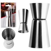 Dosador de Bebidas Inox Duplo 25ml 50ml Dose Simples Dupla