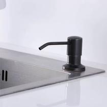 Dosador de Embutir Dispenser Sabonete Detergente Sabão Líquido Pia Bancada Moderna Preto 350ml Dosador de Embutir Dispenser Sabonete Detergente Sabão Líquido Pia Bancada Moderna Preto 350ml
