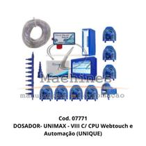 Dosador de lavanderia - UNIMAX - 08 C/ CPU Webtouch e Automação - TRON