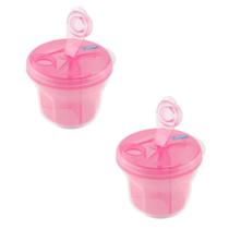 Dosador De Leite Em Pó Para Bebê 2 Pçs Rosa Comtac Kids 1341