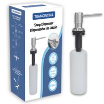 Dosador De Sabão Detergente Embutir Aço Inox 500ml Tramontina Dosador De Sabão Detergente Embutir Aço Inox 500ml Tramontina