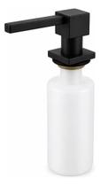 Dosador Detergente Embutir Bico Metal Quadrado Preto Fosco Dosador Detergente Embutir Bico Metal Quadrado Preto Fosco