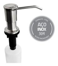 Dosador Dispenser de Detergente Líquido Inox Escovado 304 Sabão Sabonete Liquido Americano Pia Embutir 500ml - Westing by Bsmix