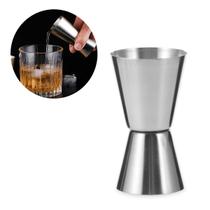 Dosador Duplo de Bebidas Inox Jigger Drink Gin Vodka 25 ml e 50 ml Para Bartender - A Colorida