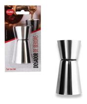 Dosador Duplo Inox 25ml/50ml Copo Medidor Dose Bebida Drink