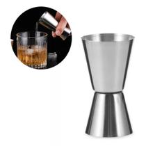 Dosador Duplo Inox Copo Medidor Bebida Drink Bar 25/50Ml