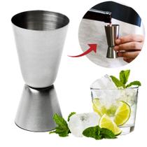 Dosador Inox Bebidas Duplo 20ml/45ml Medidor Drink Gin Vodka