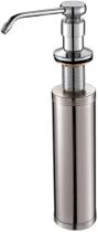 Dosador Inox de Bancada para Sabão Líquido e Detergente 25cm Material: Aço Inox 250 ml Furação para Instalação: 2,5 cm
