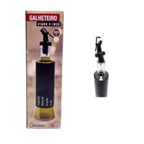 Dosador Porta Azeite Galheteiro Vidro Inox Elegant Luxo 300ml