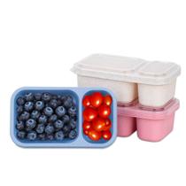 DOSEWART Recipientes Reutilizáveis para Lanches com 2 Compartimentos - Kit com 3 DOSEWART Recipientes Reutilizáveis para Lanches com 2 Compartimentos - Kit com 3
