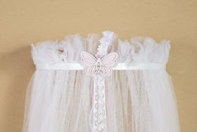 Dossel de Parede Borboleta Liso Com Mosquiteiro para Berço