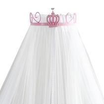Dossel Docel Mosquiteiro Berço Americano Nacional Menina Rosa Veu Rede Tela Cortinada Filo Tule Bebe Coroa