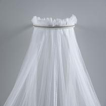 Dossel Docel Mosquiteiro Quarto Bebe Perolas Strass Branco