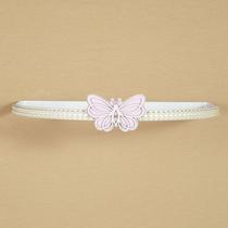 Dossel Dorsel de Parede Borboleta Jardins Perola Bege MDF